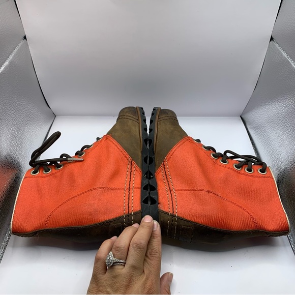 Sorel PDX Bonfire Orange Wedge Ankle Boots Booties Size 6 - Picture 6 of 8